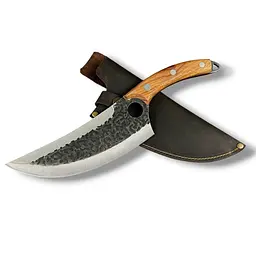 Обвалювальний кухонний ніж-топорик Viking Create М'ясник зі шкіряним чохлом