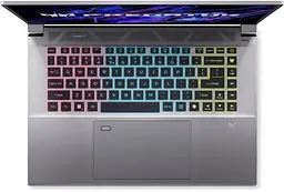Ноутбук Acer Predator Triton Neo 16 PTN16-51 16' 3.2K WQXGA, Intel U9-185H, 32GB, F1TB+F1TB, NVD4070-8, Lin, сріблястий (NH.QSBEU.004) - мініатюра 5