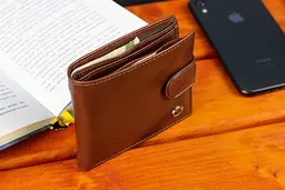 Стильне шкіряне чоловіче портмоне ST Leather В103 коричневе 9,5 см - мініатюра 10