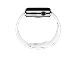 Смарт-годинник Apple Watch 42mm Stainless Steel Case with White Sport Band (MJ3V2) - мініатюра 2