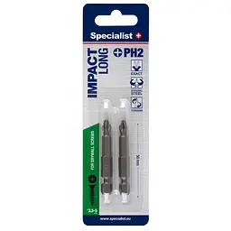 Вставка-викрутка біта Specialist+ PH2x50, 2 шт. (24/2-059)