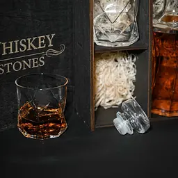 Подарунковий набір віскі Whiskey Stones №12 у дерев'яному пеналі - графин + склянки Bormioli Rocco Cassiopea - мініатюра 7