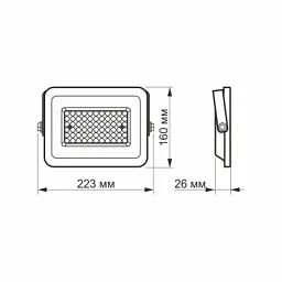 Прожектор Videx LED 50W 5000K 220V (VL-F2e-505W) - мініатюра 4