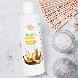 Лубрикант MyLove Aroma Series IntimMassage 2in1 Banana, 300 мл - мініатюра 4