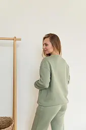 Жіночий теплий світшот для вагітних та годування груддю Berlin XXL-3XL (50-52) Lullababe Оливковий - мініатюра 6
