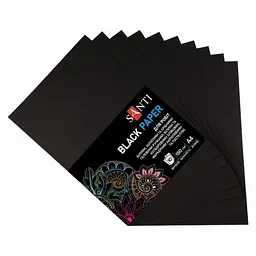 Двосторонній кольоровий папір "Black Paper" Santi 741151, 10 сторінок, чорний - мініатюра 2