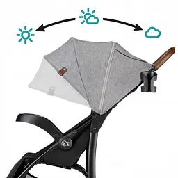 Прогулянкова коляска Kinderkraft Cruiser LX Grey - мініатюра 5
