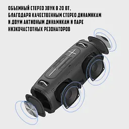 Колонка портативна Hopestar H50 чорна - мініатюра 3