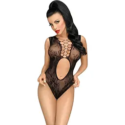 Боді Penthouse Devils Advocate Black виріз на животику імітація плетіння XL