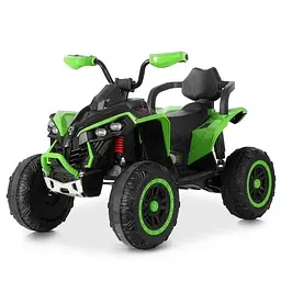 Квадроцикл дитячий 2.4G 2 мотори 45W 12V MP3 USB Bluetooth TF EVA шкіра зелений (M 6381EBLR-5)