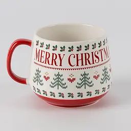 Чашка Elisey Merry Christmas біла з червоним 500 мл (6035-006)