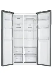 Холодильник Haier SBS, 177.5x90.8х64.7, холод.відд.-337л, мороз.відд.-177л, 2дв., А++, NF, інв., дисплей, сріблястий - мініатюра 4