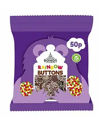 Шоколадні цукерки Bonds of London Rainbow Buttons Treat Bags 40g