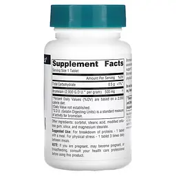 Натуральна добавка Source Naturals Bromelain 2000 GDU/g 500 mg, 60 таблеток - мініатюра 2
