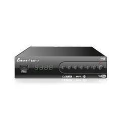 Т2 тюнер Eurosky ES-17 DVB-T/T2/C, цифровий ефірний ресивер - мініатюра 1