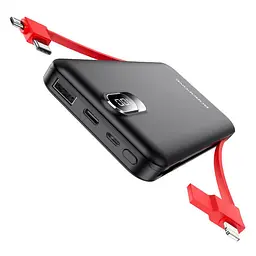 Зовнішній АКБ BOROFONE BJ2 Buena 10000 mAh з кабелями Lightning/Type-C/Micro - мініатюра 3