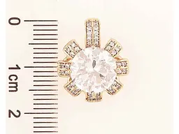 Кулон XUPING Позолота 18K «Квіточка з фіанітом та інкрустацією цирконієм» для ланцюжка до 5мм (262297) - мініатюра 2
