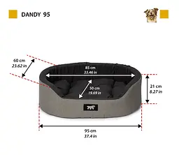 Лежак для собак та котів Ferplast Dandy C Colour 65 фіолетовий 65x46x17 см 82943099 - мініатюра 2