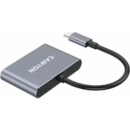 Концентратор Canyon hub DS-3 3in1 USB-C Dark Grey (CNS-TDS3) - мініатюра 3