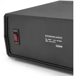 Перетворювач напруги понижуючий Merlion PN-2500, Input 220 V/Output 110V, 2500W, трансформаторний - мініатюра 2