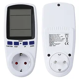 Розетка з лічильником електроенергії енергометрії ватметр побутової Intertek BE009 (100267)