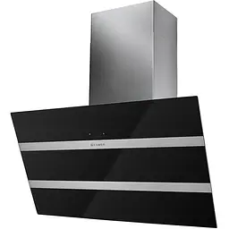 Витяжка Faber похила 80 см 1219 м3г Steelmax Ev8 Led Bk A80 чорний+нержавіюча сталь
