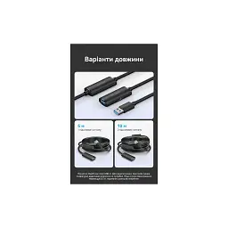 Дата кабель USB 3.0 AM/AF 5.0m Active black Vention (CBMBJ) - мініатюра 11