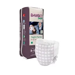 Нічні ЕКО підгузки-трусики для дівчаток Bambo Dreamy Night Pants Girls (35-50 кг), 8-15 років. Bambo Nature (18876) - мініатюра 7