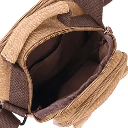 Практична невелика чоловіча сумка із щільного текстилю Vintage 14,5х19х10,5 см sum0028943 - мініатюра 6