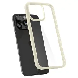 Прозорий чохол Spigen Ultra Hybrid Mute Beige для iPhone 15 Pro (ACS06712) - мініатюра 2