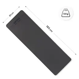 Килимок (мат) для фітнесу та йоги Gymtek Premium TPE 0,5см чорний - мініатюра 16