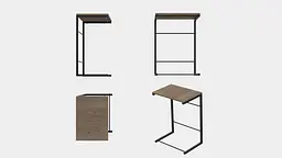 Столик Террі Ferrum-decor 650x440x330 Чорний метал ДСП Дуб Сонома Трюфель 16 мм (FRD-104652) - мініатюра 8