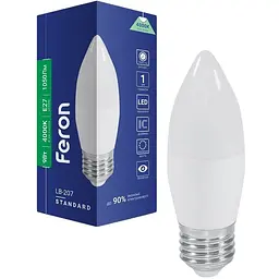 Світлодіодна лампа Feron LB-207 C37  230V 9W  E27 4000K (40183)