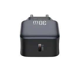 Мережевий зарядний пристрій XO L155(EU) PD30W 1USB-C fast charger Чорний