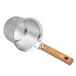 Сито-друшляк для варіння макаронів з дерев'яною ручкою 22 см Zhongjing HP-19-25 - мініатюра 4