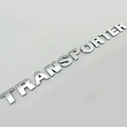 Емблема напис TRANSPORTER Хром 340х25 мм Пластик на скотчі (Завод)