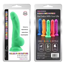 Фалоімітатор Delux Pure Nature Carl.L 21.7 см зелений - мініатюра 2
