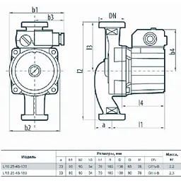 Циркуляційний насос Sprut LRS 25-4S-180 - мініатюра 2