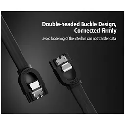 Кабель для передачі даних SATA 3 Data Cable 0.5m US217 Black Ugreen (30796) - мініатюра 4
