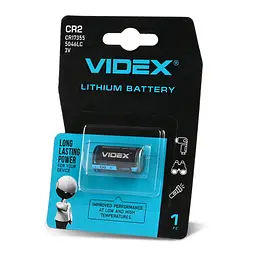 Батарейка літієва Videx CR2 1шт BLISTER CARD VIDEX (23458-000)