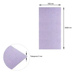 Самоклеюча 3D панель Sticker Wall 3080х700х3мм Світло-фіолетова цегла SW-00001758 - мініатюра 4