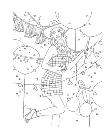 Книга розмальовка Фешн для дівчат. #girls#fashion#party Z101110У зелена #party - мініатюра 3