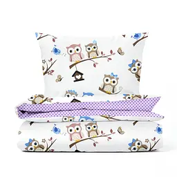 Дитяча постіль без простирадла OWL BEIGE FIO DOTS COSAS (4822052060223)