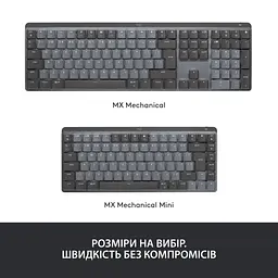 Клавіатура Logitech MX Mechanical Mini Minimalist UA Graphite (920-010780) - мініатюра 11