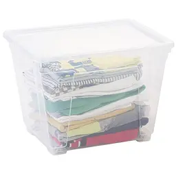 Контейнер Plastmeccanica Easy прямокутний 20 л на колесах прозорий (00-00020078) - мініатюра 2