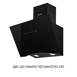 Витяжка декоративна похила Minola HVS 6812 BL 1200 LED - мініатюра 3