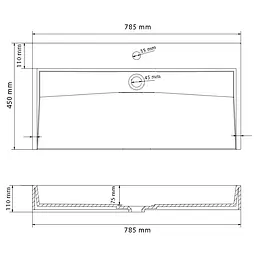 Умивальник VBI Vieste 80 grey matt накладний VBI-016801, Сірий - мініатюра 4