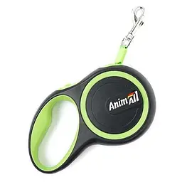 Рулетка повідець AnimAll для собак до 50 кг салатовий