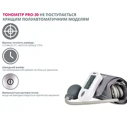 Напівавтоматичний тонометр PRO-30 B.Well - мініатюра 7
