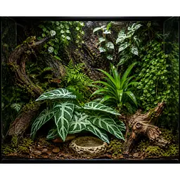 Штучна рослина Hobby Calathea 1 24x14 см (37714) для тераріуму, акватераріуму та палюдаріуму - мініатюра 3
